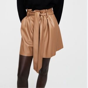 Zara faux leather shorts